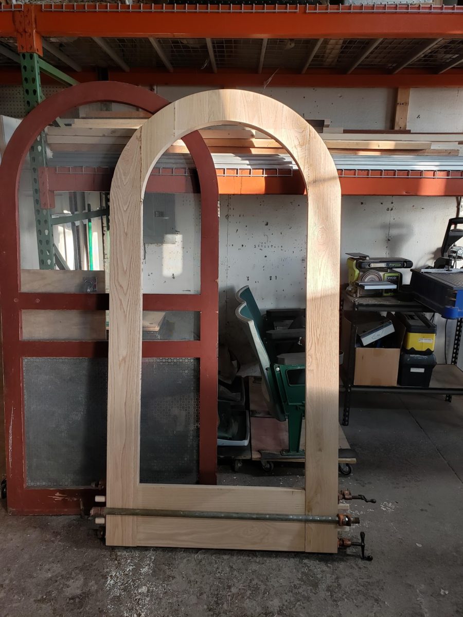 custom screen arch door St. Louis Restoration