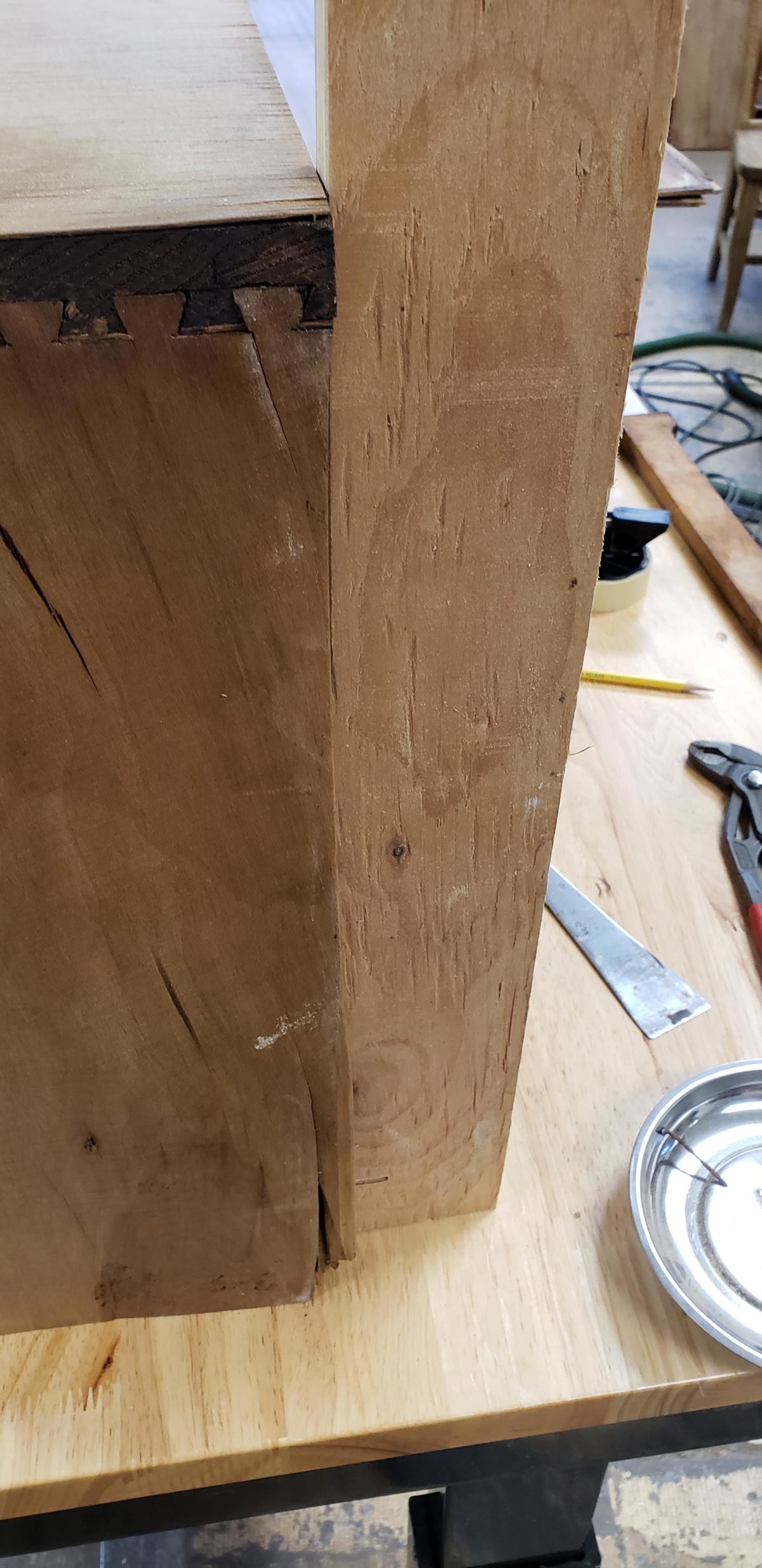 dresser repair fabricate drawer misalignment St Louis Restoration